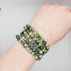 Green Chrysoprase Stone Bracelets Metaphysical Reiki Boho
