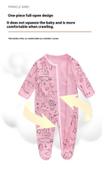 MiniSnug™ – Long Sleeve Baby Romper with Animal Print