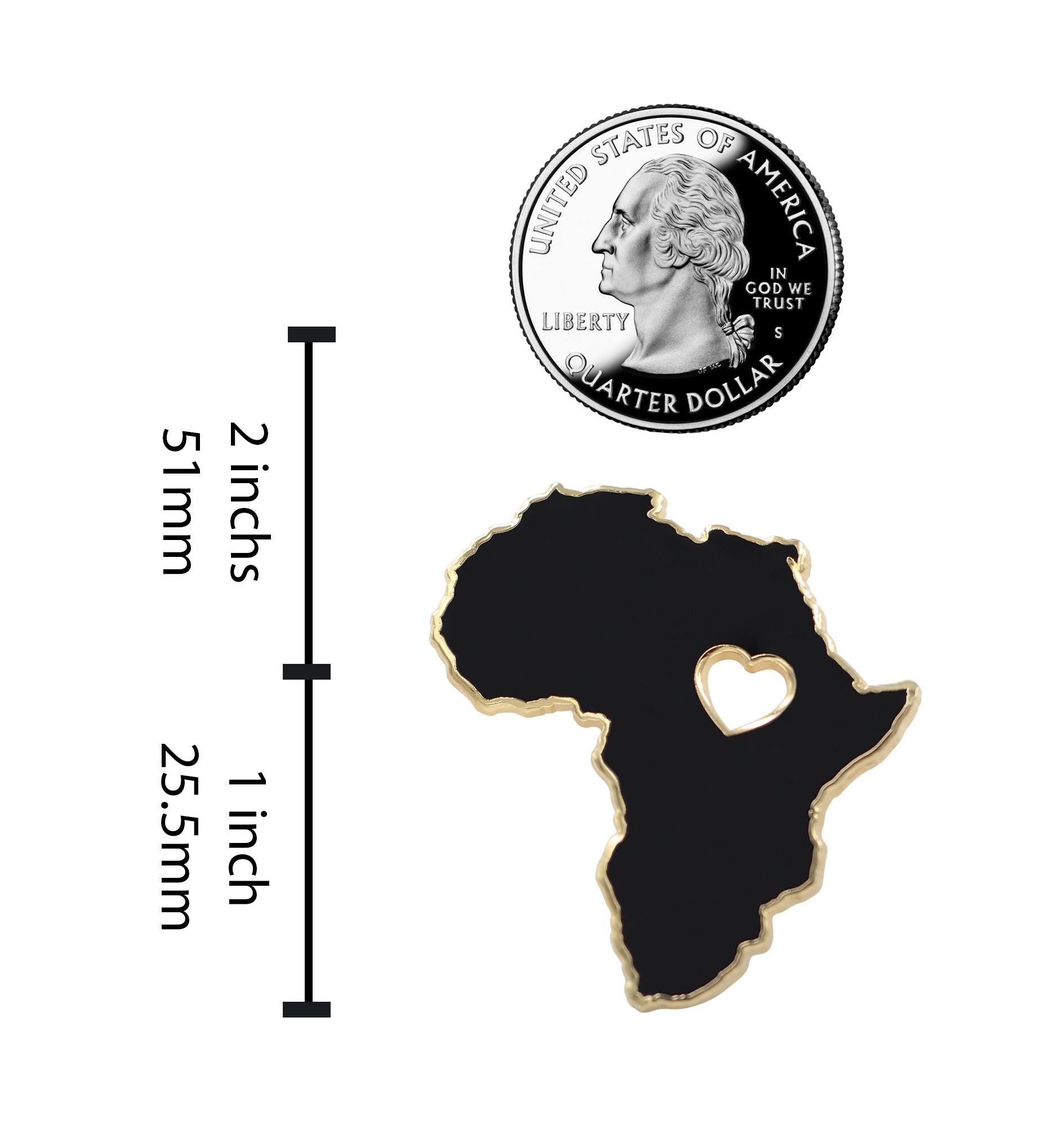 Heart of Africa Black Lives Matter Enamel Pin
