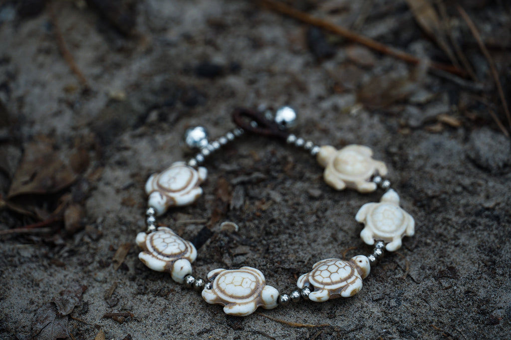 Sea Turtle Turquoise Boho Bracelet