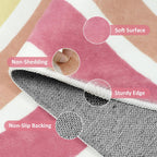 Washable Rainbow Rug for Girl Nursery, Small Rug 3X 5 Colorful Area