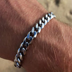 Trendy Cuban Chain Men Bracelet Classic Stainless Steel 7mm Width