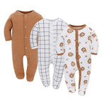 MiniSnug™ – Long Sleeve Baby Romper with Animal Print