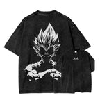 Anime Dragon Ball Z Vegeta Majin Casual Oversized T-Shirt Harajuku