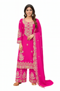 Women Embroidery Kurta Set-Rani Pink (Size-4XL) | D53