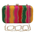 Clutch Purses for Women Lock With Sling-Multicolor