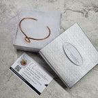 Handmade Sculpted Copper Teardrop Bangle