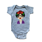 Frida Infant Bodysuit - Gray and Pink