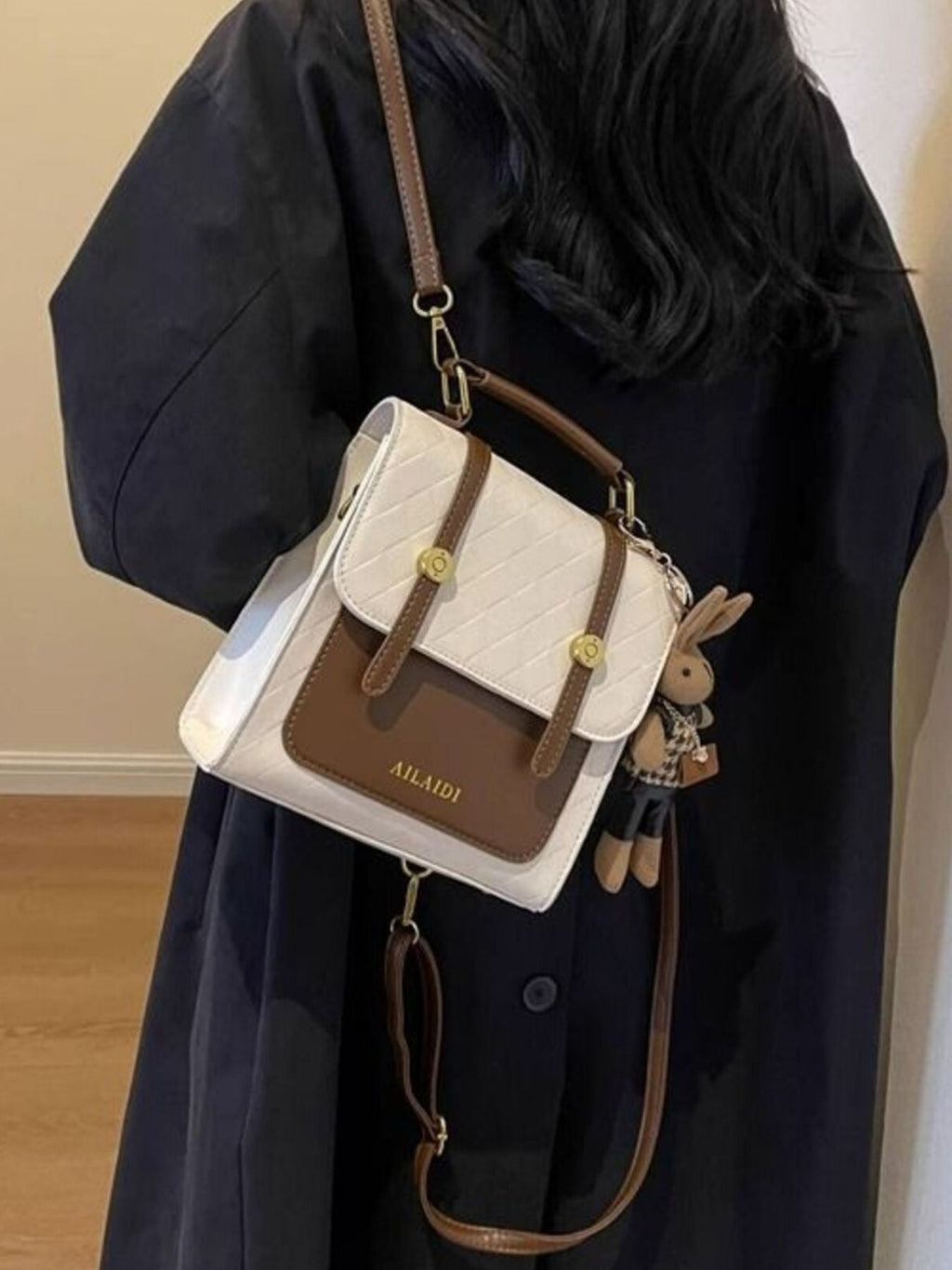 Stylish Quilted Flap Backpack Bag