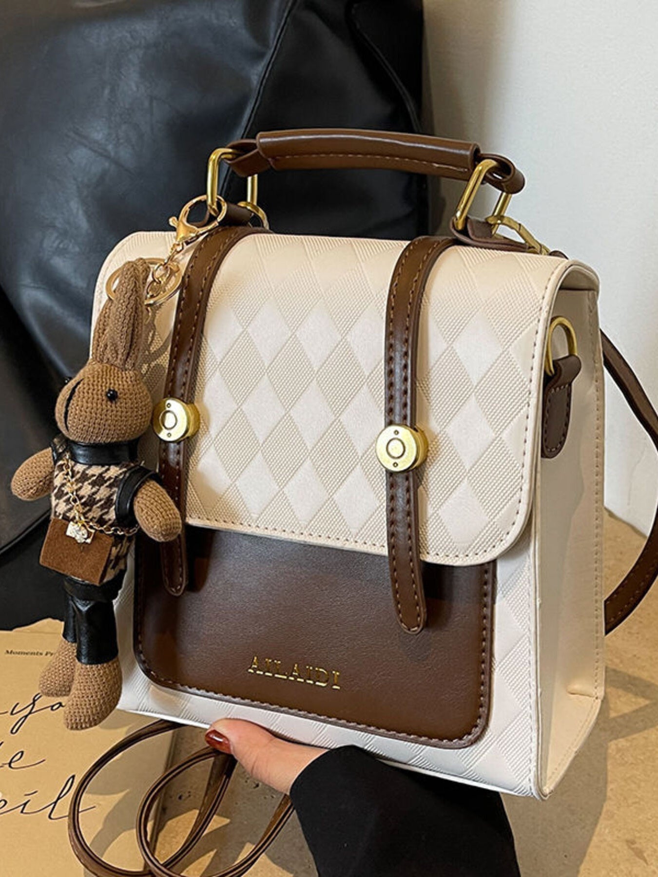 Stylish Quilted Flap Backpack Bag