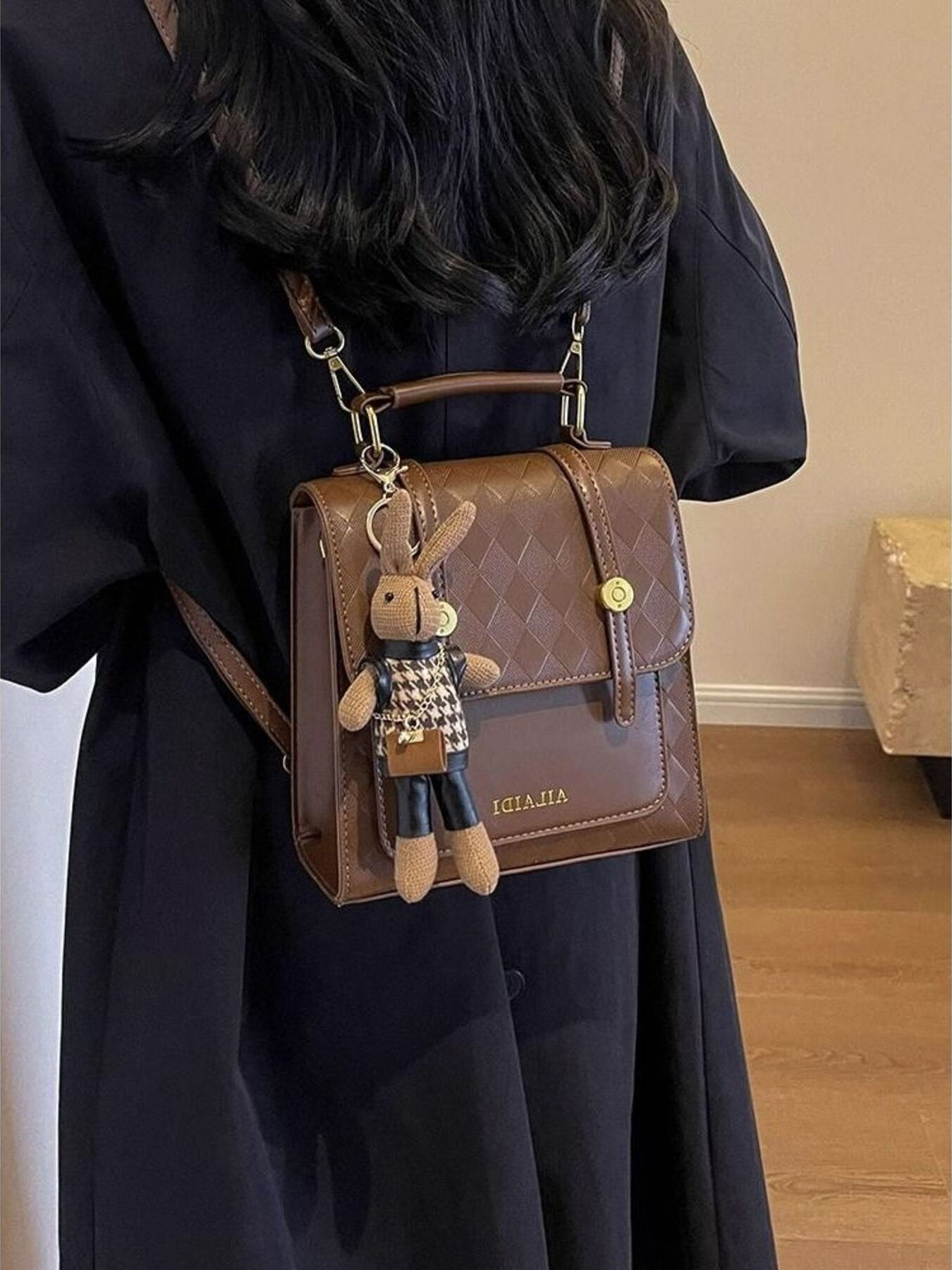 Stylish Quilted Flap Backpack Bag
