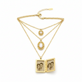 Stylish Multi-Layer Photo Locket Necklace